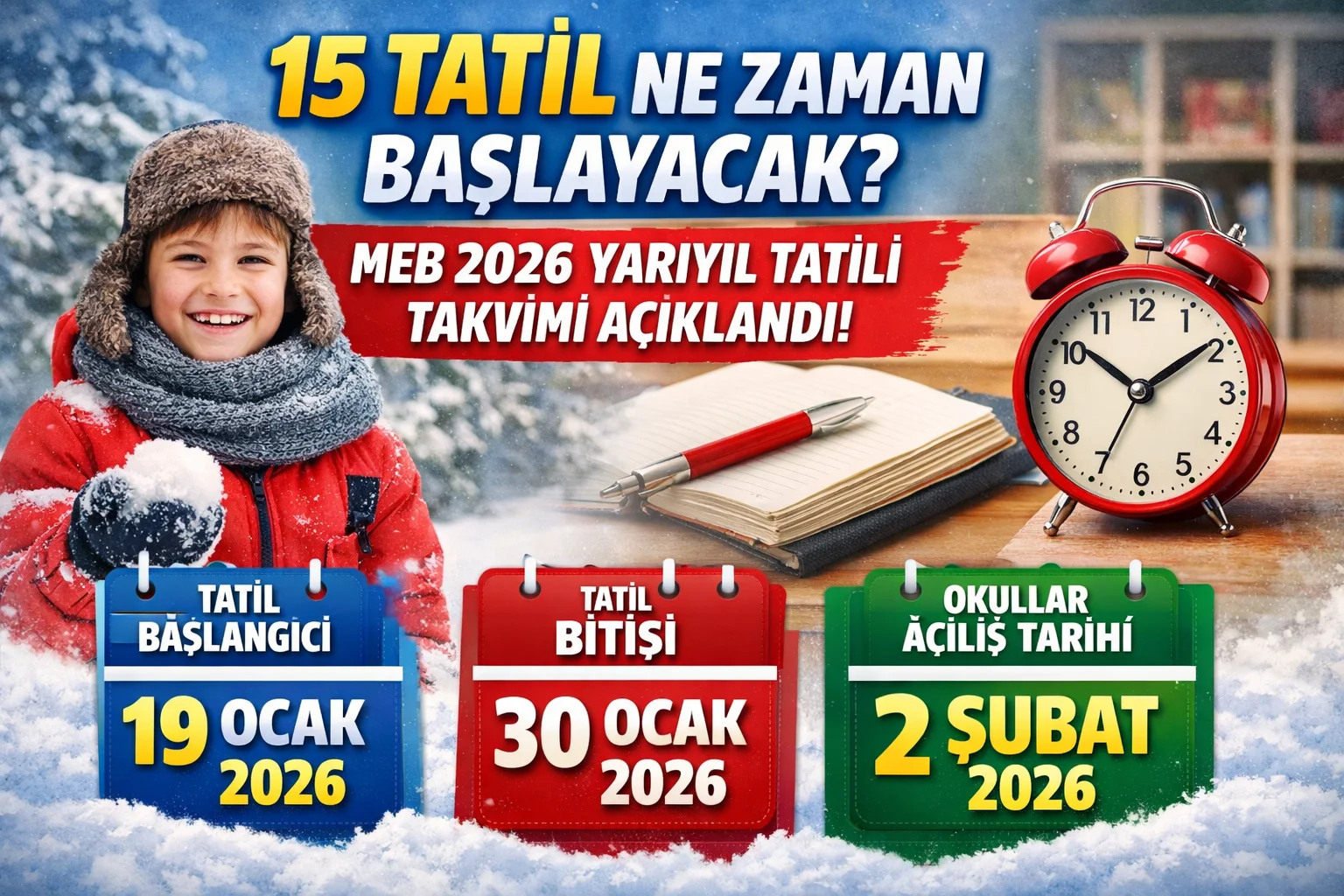 Milli Eğitim Bakanlığı, 2025–2026 eğitim öğretim yılına ait resmi takvimi