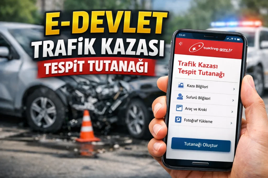 E-Devlet Trafik kazası tespit tutanağı nasıl doldurulur? 1 Trafik kazası tespit tutanağı dodurma