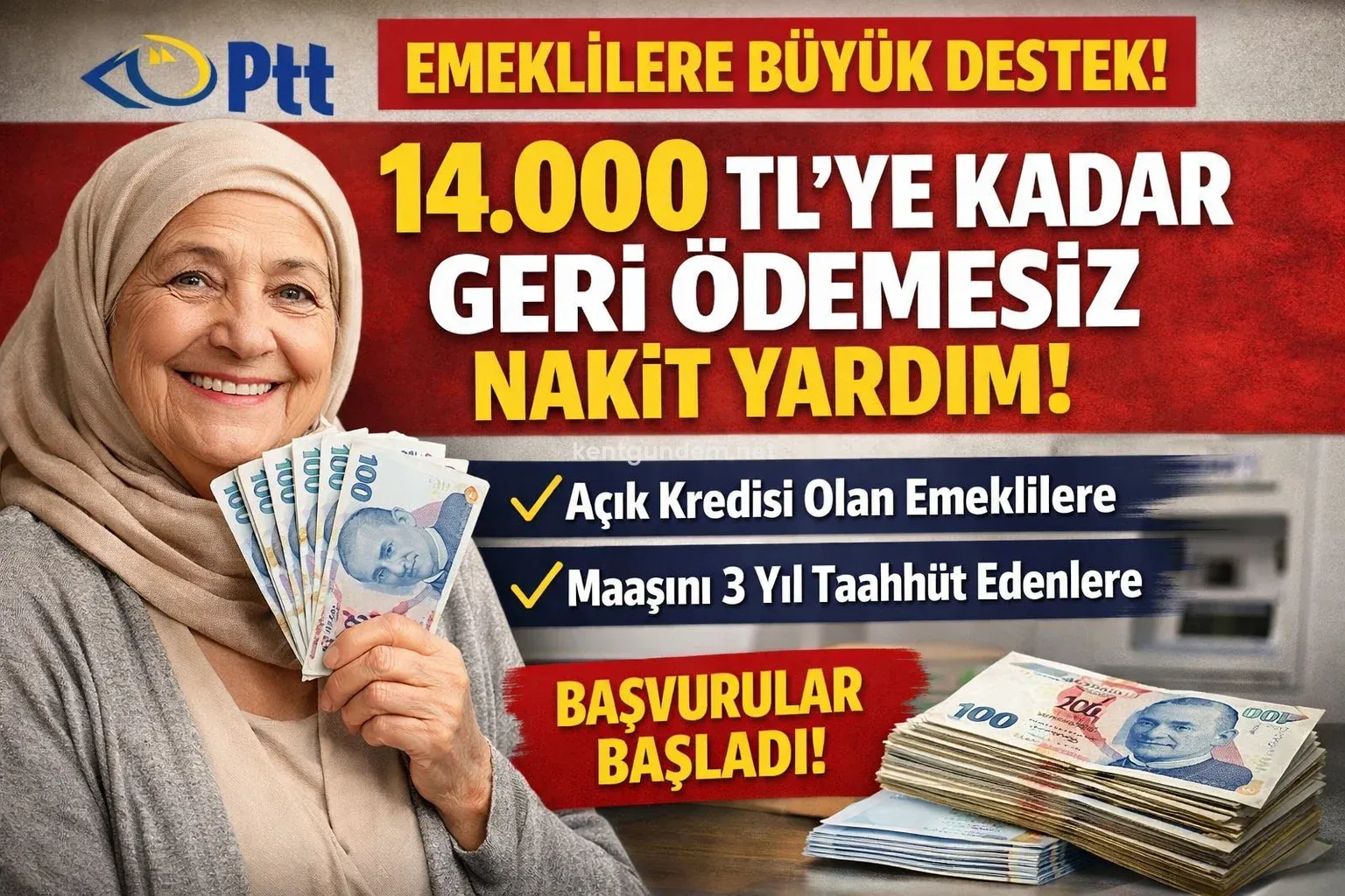 PTT Emekli Ödeme Kampanyası Başladı: 14 Bin TL’ye Kadar Geri