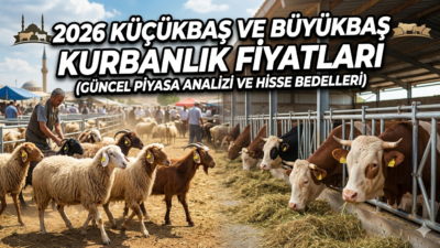 2026 yılı büyükbaş ve küçükbaş kurbanlık fiyat listesi açıklandı! Dana,