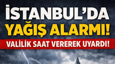 İstanbul’da yarın başlayacak yağışlı hava için valilik uyardı. Çarşamba günü