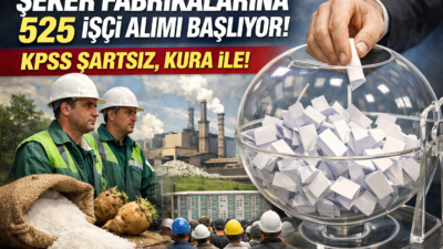 Şeker fabrikalarına yapılacak 525 işçi alımı için başvurular başladı. KPSS