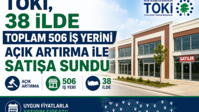 TOKİ, 38 ilde toplam 506 iş yerini açık artırma ile