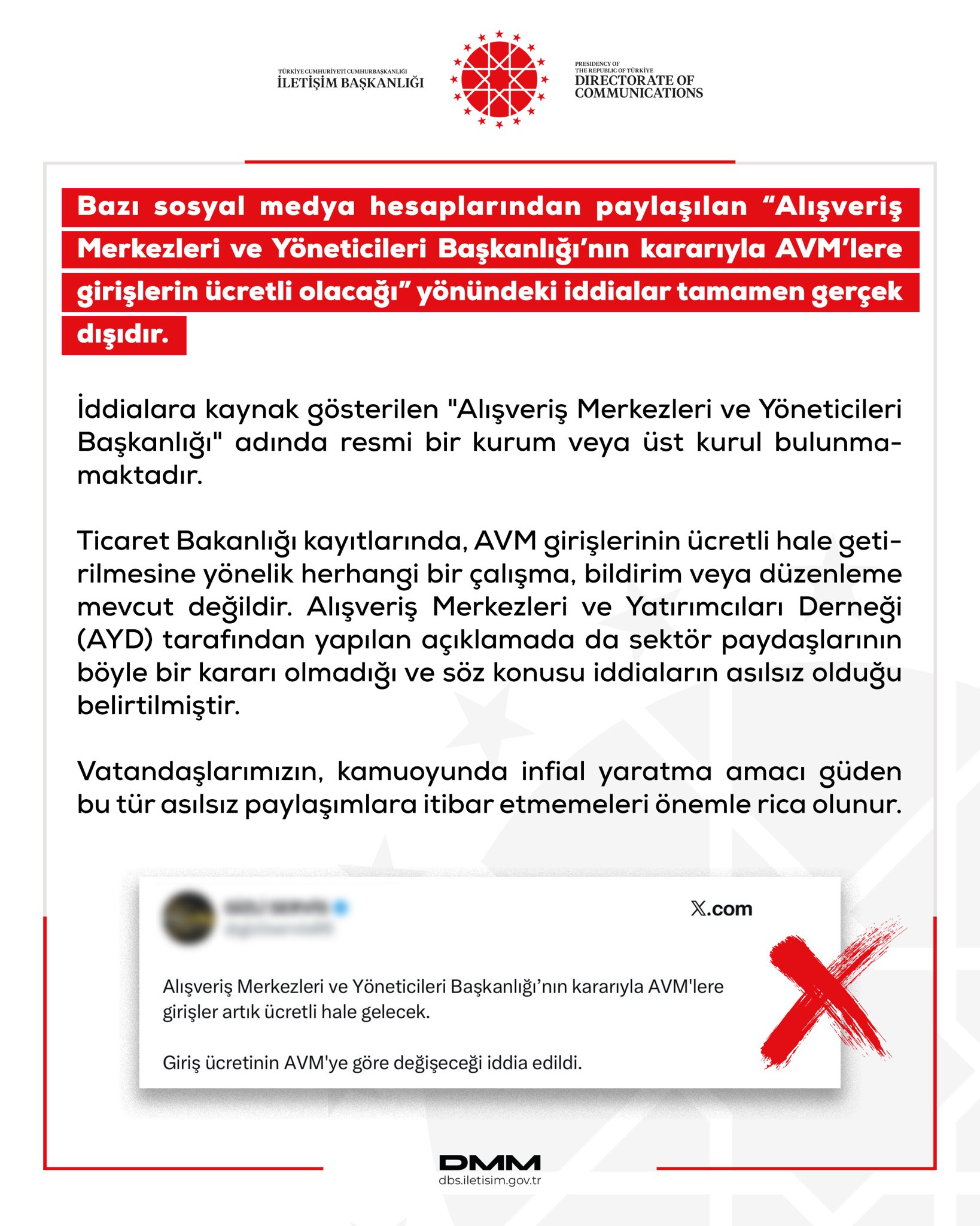 AVM'ye girişler ücretli olacak mı? Resmi açıklama yapıldı 1 dmm avm