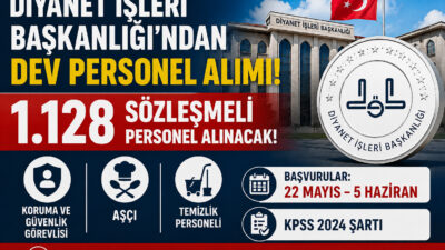Diyanet İşleri Başkanlığı bünyesinde personel alımına ilişkin yeni duyuru, iş