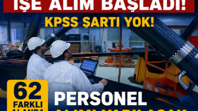 ASELSAN, KPSS şartı olmadan 62 farklı alanda personel alımı başlattı.