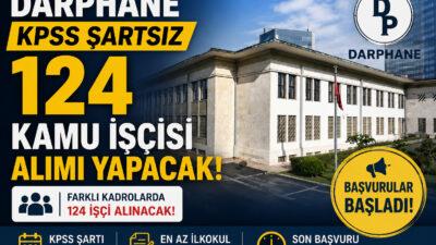 Darphane ve Damga Matbaası Genel Müdürlüğü 124 kamu işçisi alımı