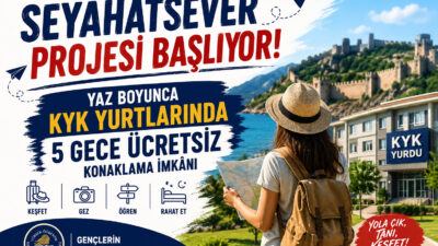 Seyahatsever Projesi kapsamında 18-30 yaş arasındaki gençler, 10 Temmuz-27 Ağustos