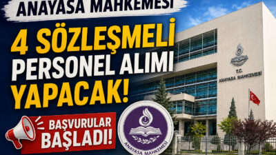 Anayasa Mahkemesi Başkanlığı 4 sözleşmeli temizlik görevlisi alımı yapacağını duyurdu.