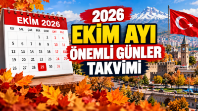 2026 Ekim ayı önemli günler takvimi belli oldu. Ekim ayında