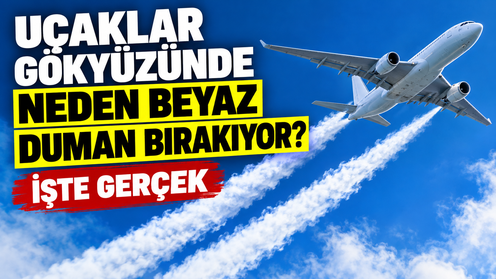 Uçaklar neden gökyüzünde beyaz iz bırakıyor? Uçakların arkasındaki izlerin nasıl
