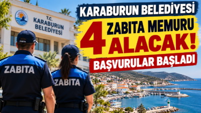 Karaburun Belediyesi 4 zabıta memuru alımı yapıyor. KPSS P3 60