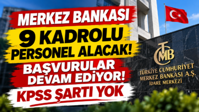 Türkiye Cumhuriyet Merkez Bankası 9 Bilişim Uzman Yardımcısı alacak. KPSS