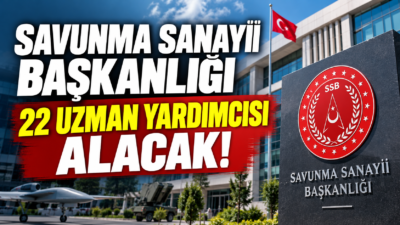 Savunma Sanayii Başkanlığı 22 uzman yardımcısı alımı yapacak. KPSS 80,