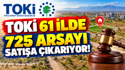 TOKİ, 61 ilde 725 arsayı satışa çıkarıyor. Açık artırma 5-6