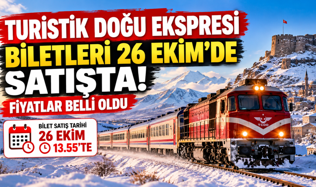 Turistik Doğu Ekspresi 2026-2027 biletleri 26 Ekim'de satışa çıkıyor. Kayseri