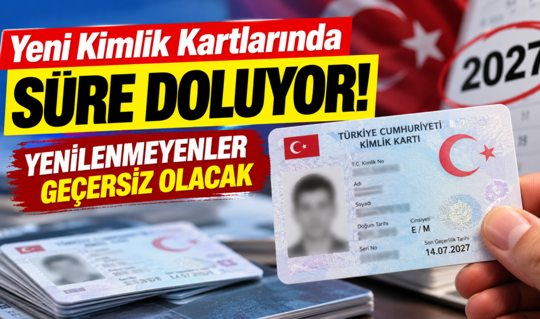Çipli kimlik kartlarında 10 yıllık geçerlilik süresi doluyor. 2017'de kimlik